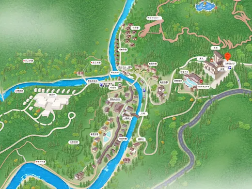 赛罕结合景区手绘地图智慧导览和720全景技术，可以让景区更加“动”起来，为游客提供更加身临其境的导览体验。